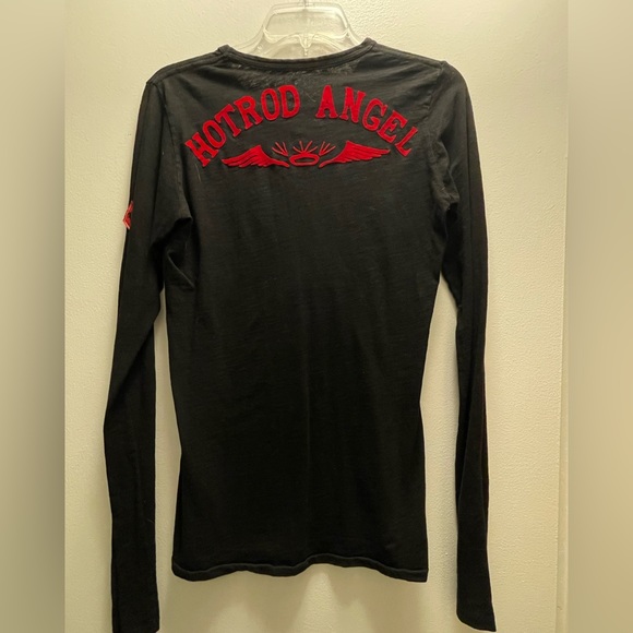 Women’s “Hotrod Angel” black long sleeve t shirt - Picture 1 of 2